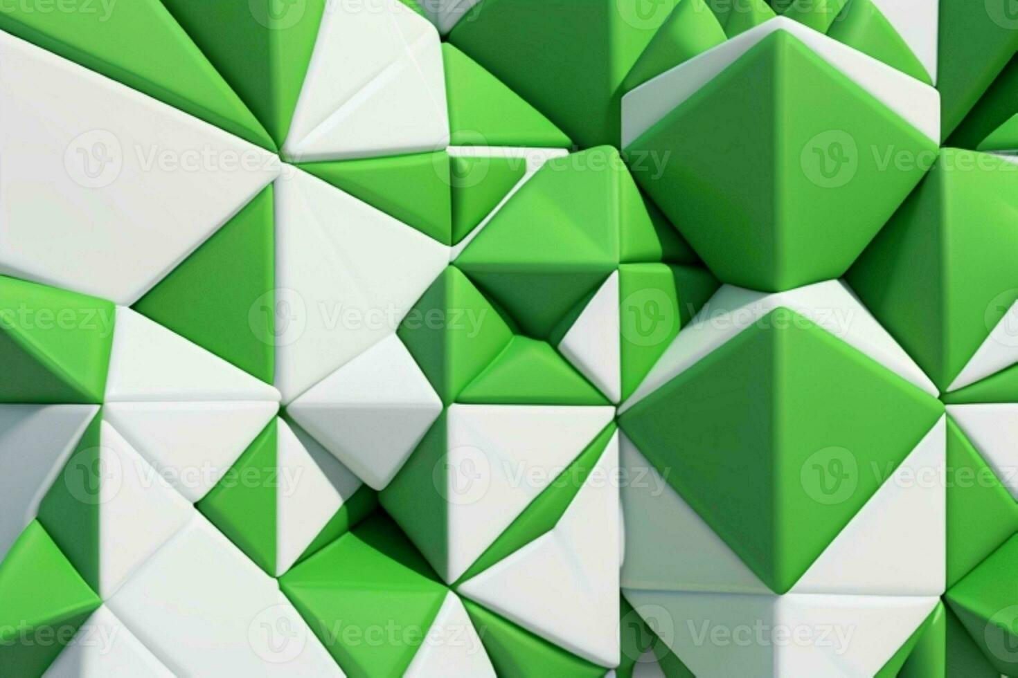 ai generado 3d representación lujo verde y blanco resumen antecedentes. Pro foto