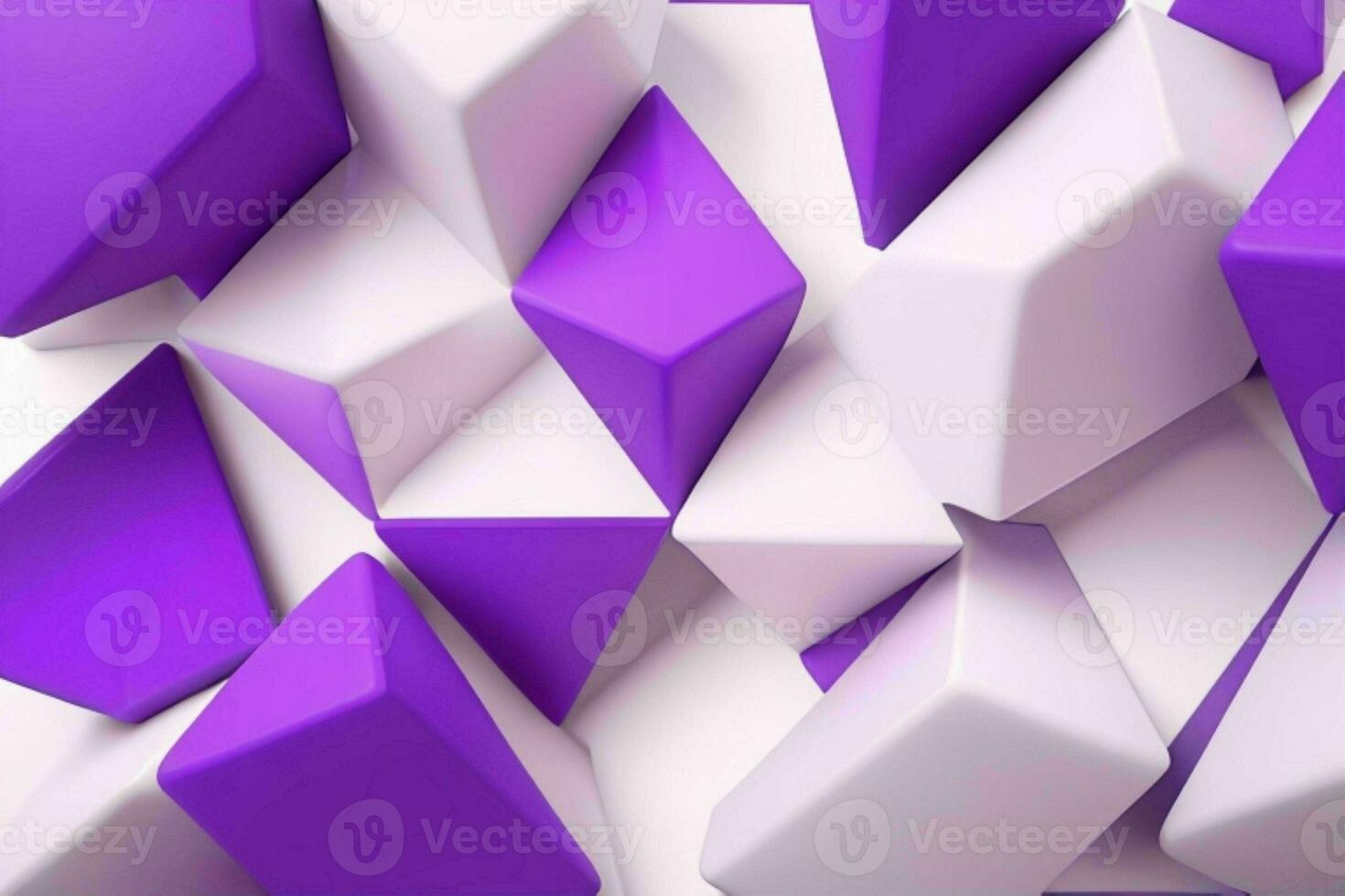 AI generated 3d rendering luxury bold purple and white abstract background. Pro Photo