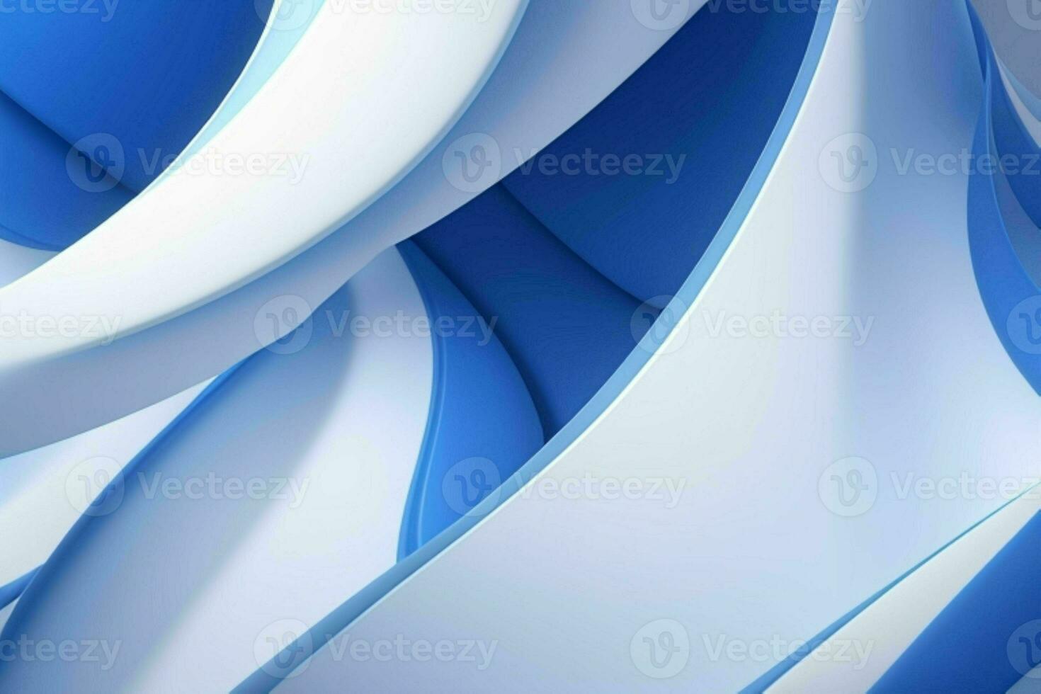 AI generated 3d rendering luxury blue and white abstract background. Pro Photo