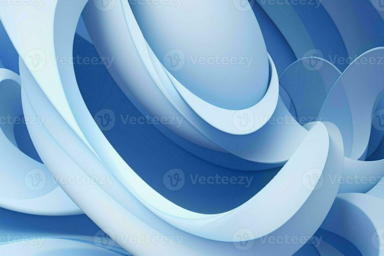 AI generated 3d rendering luxury blue and white abstract background. Pro Photo