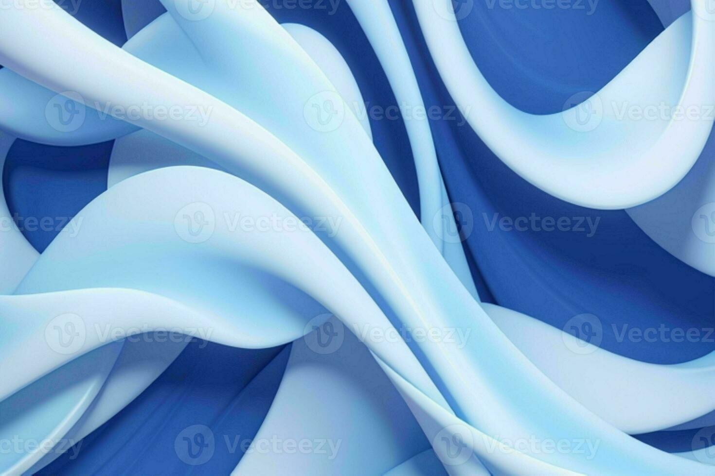 AI generated 3d rendering luxury blue and white abstract background. Pro Photo