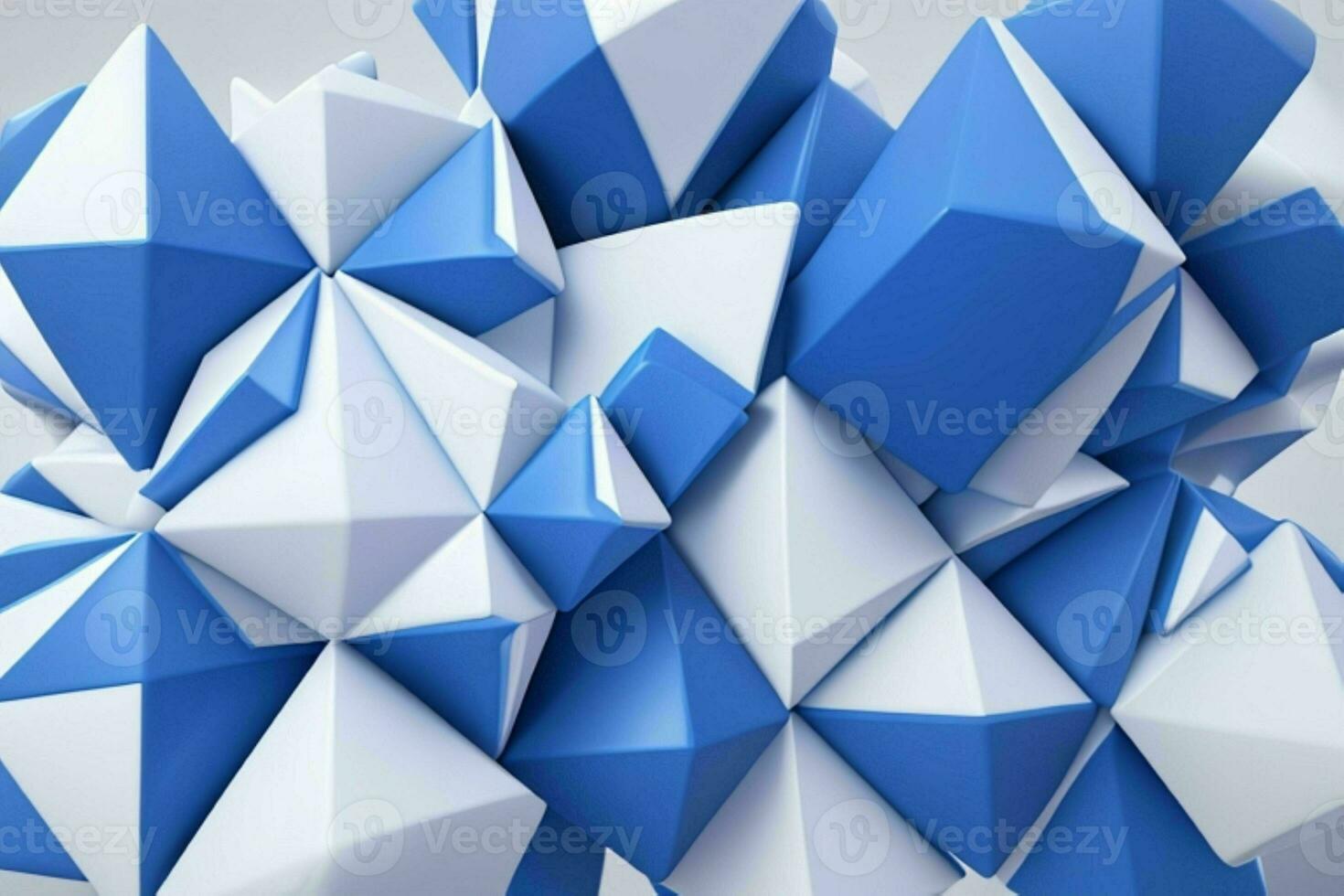 AI generated 3d rendering luxury blue and white abstract background. Pro Photo