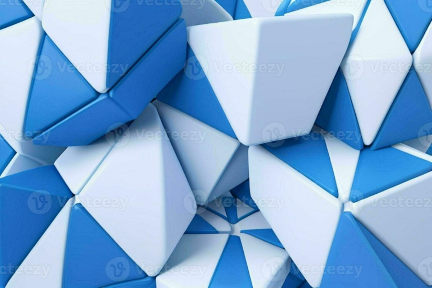 ai generado 3d representación lujo azul y blanco resumen antecedentes. Pro foto