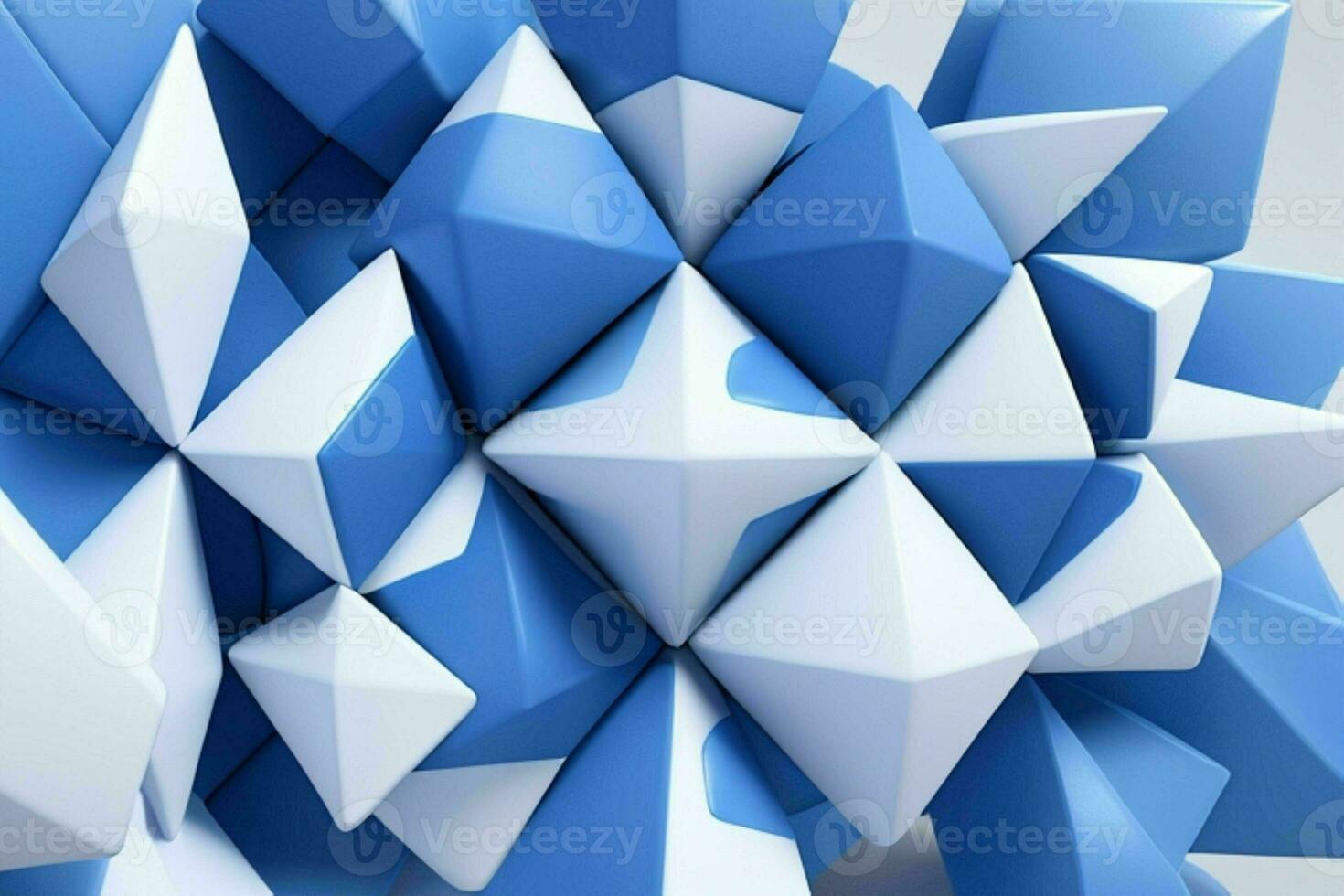 AI generated 3d rendering luxury blue and white abstract background. Pro Photo