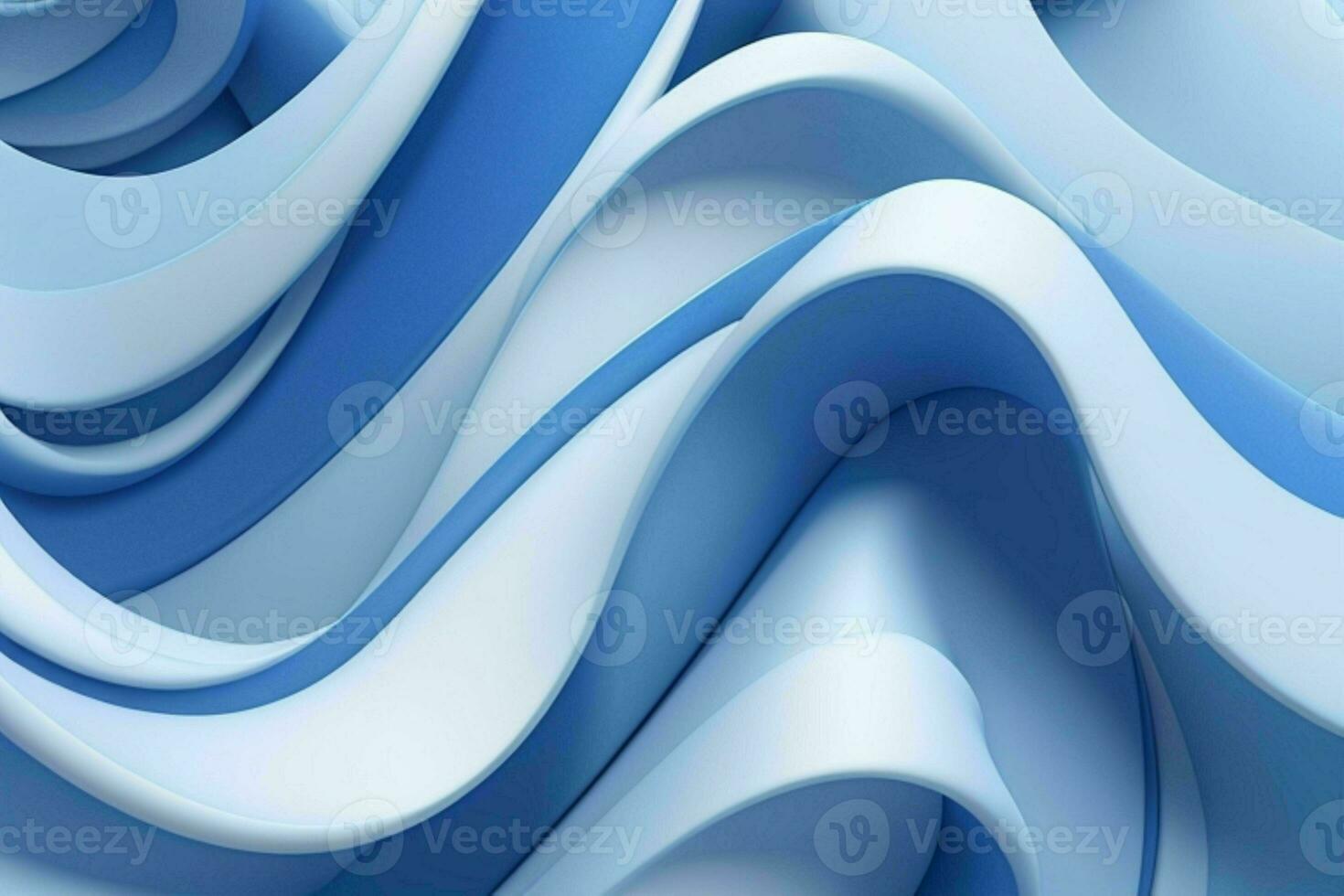 AI generated 3d rendering luxury blue and white abstract background. Pro Photo