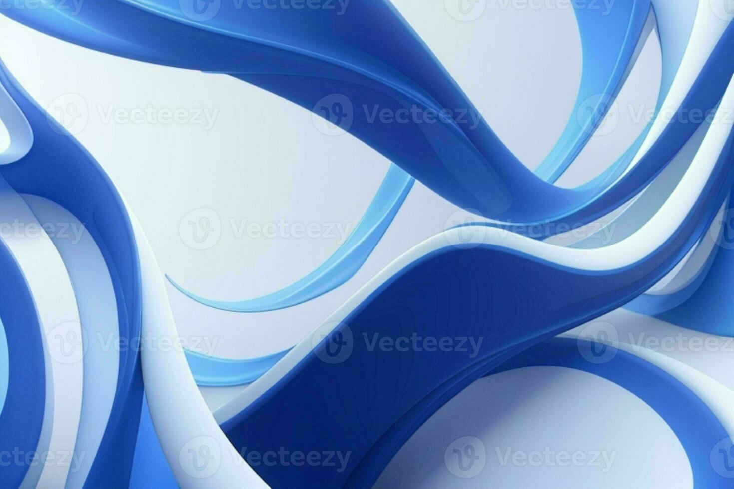 AI generated 3d rendering luxury blue and white abstract background. Pro Photo