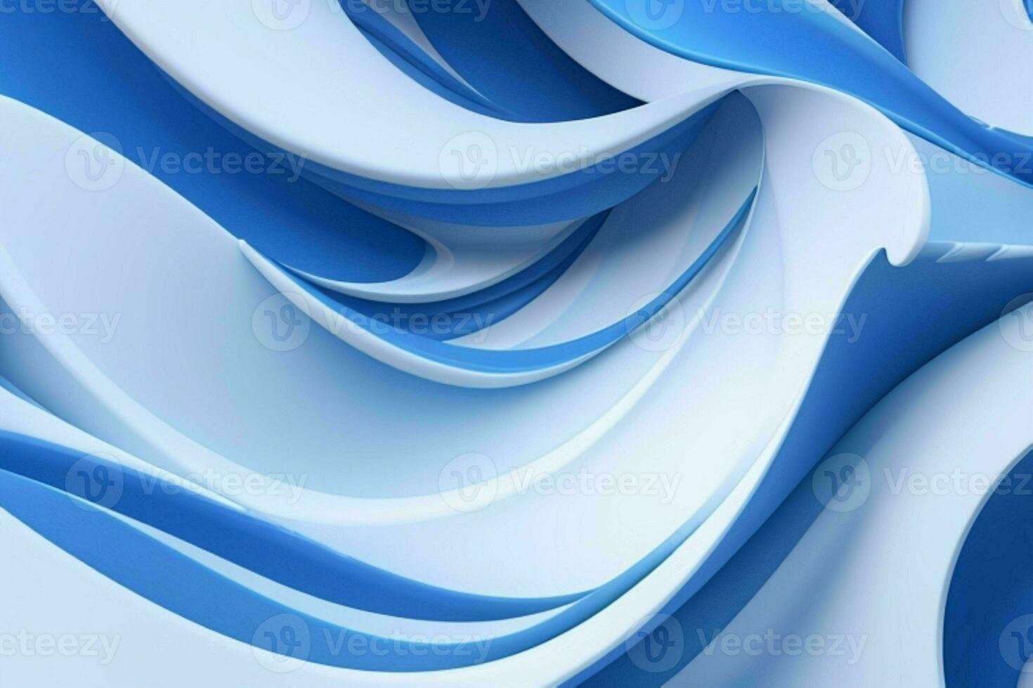 AI generated 3d rendering luxury blue and white abstract background. Pro Photo