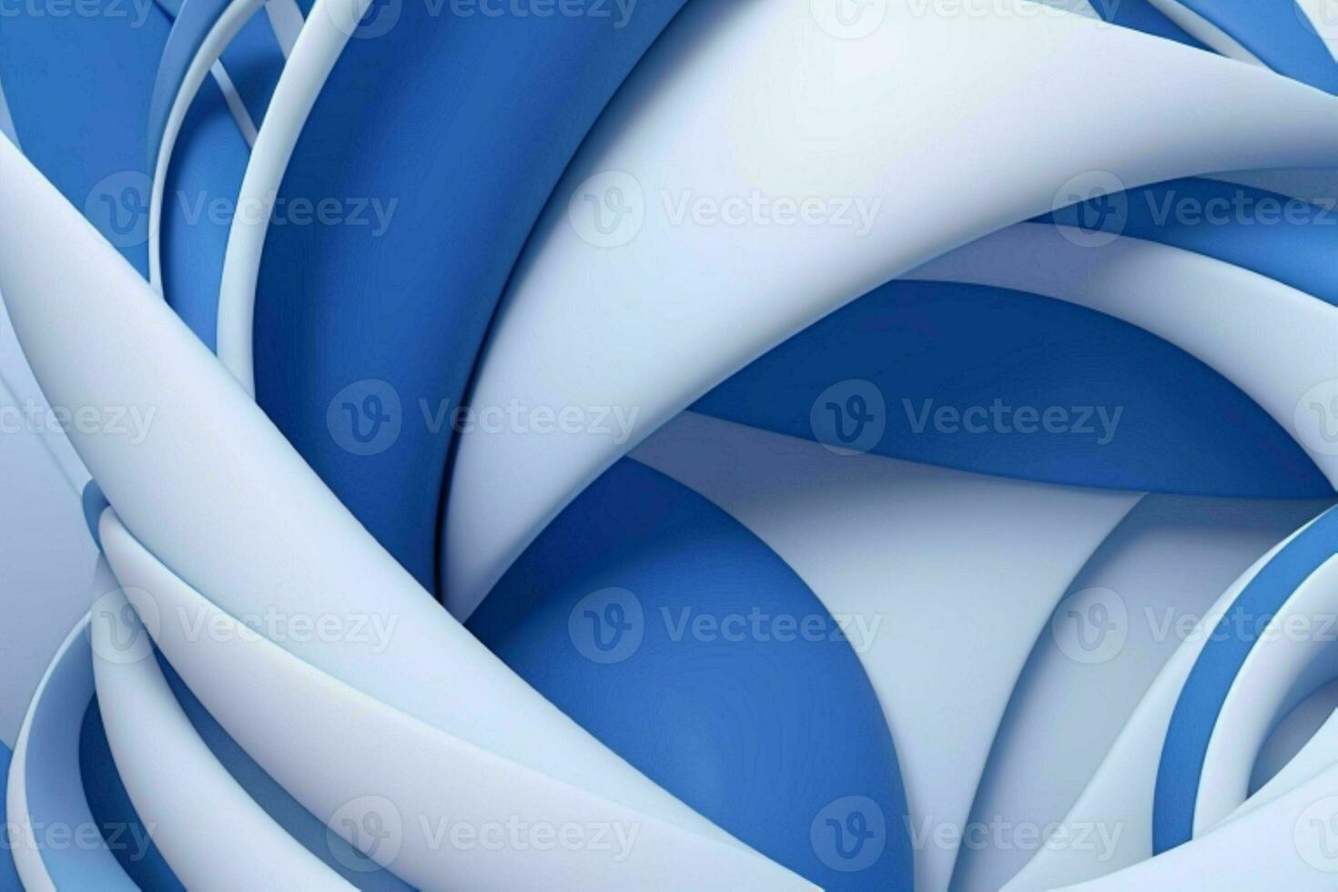 AI generated 3d rendering luxury blue and white abstract background. Pro Photo