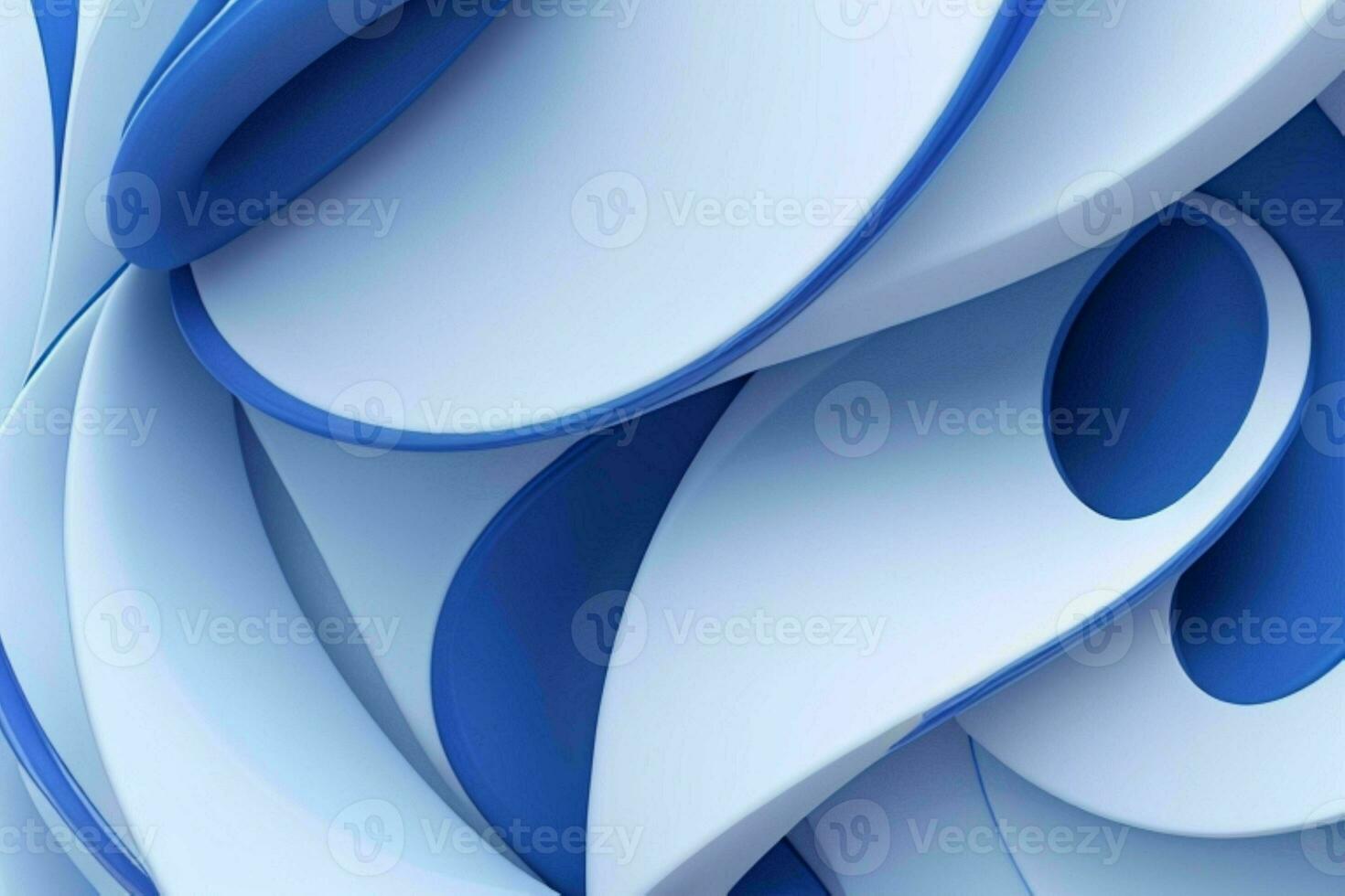 AI generated 3d rendering luxury blue and white abstract background. Pro Photo
