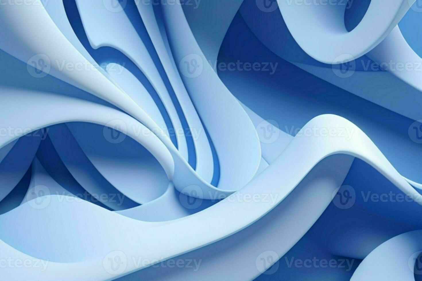 AI generated 3d rendering luxury blue and white abstract background. Pro Photo