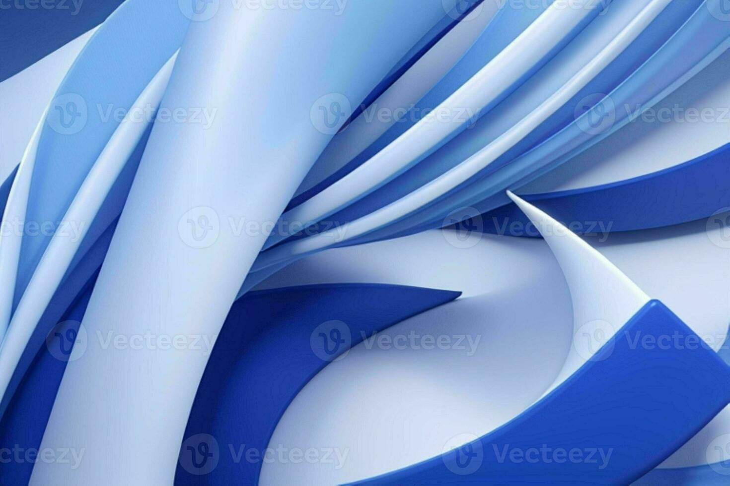 AI generated 3d rendering luxury blue and white abstract background. Pro Photo