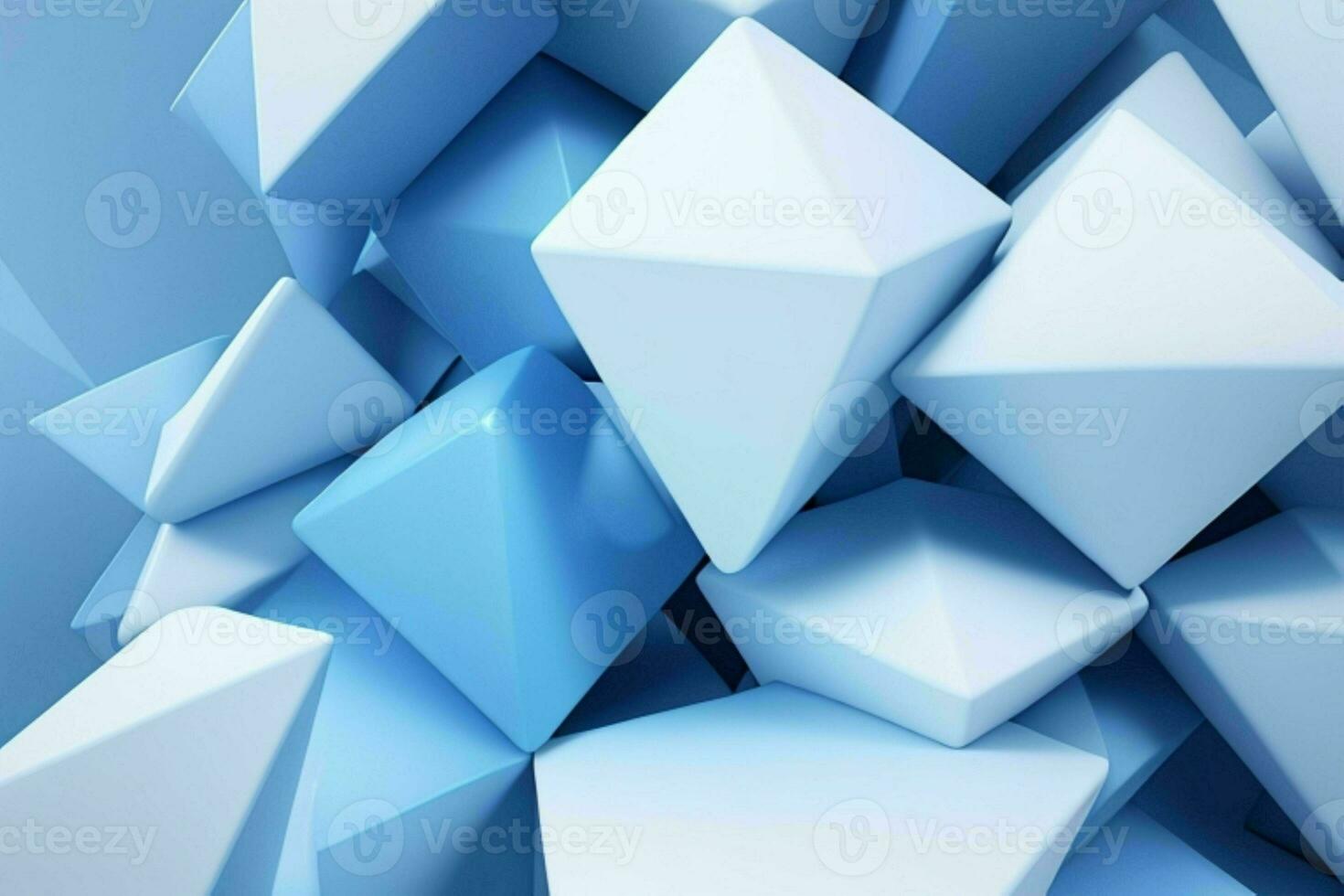 AI generated 3d rendering luxury blue and white abstract background. Pro Photo