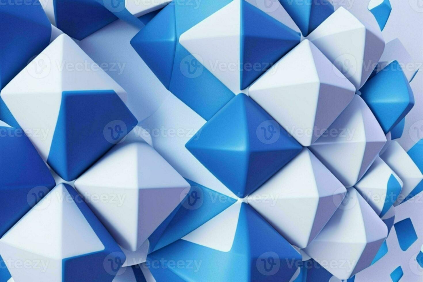 AI generated 3d rendering luxury blue and white abstract background. Pro Photo