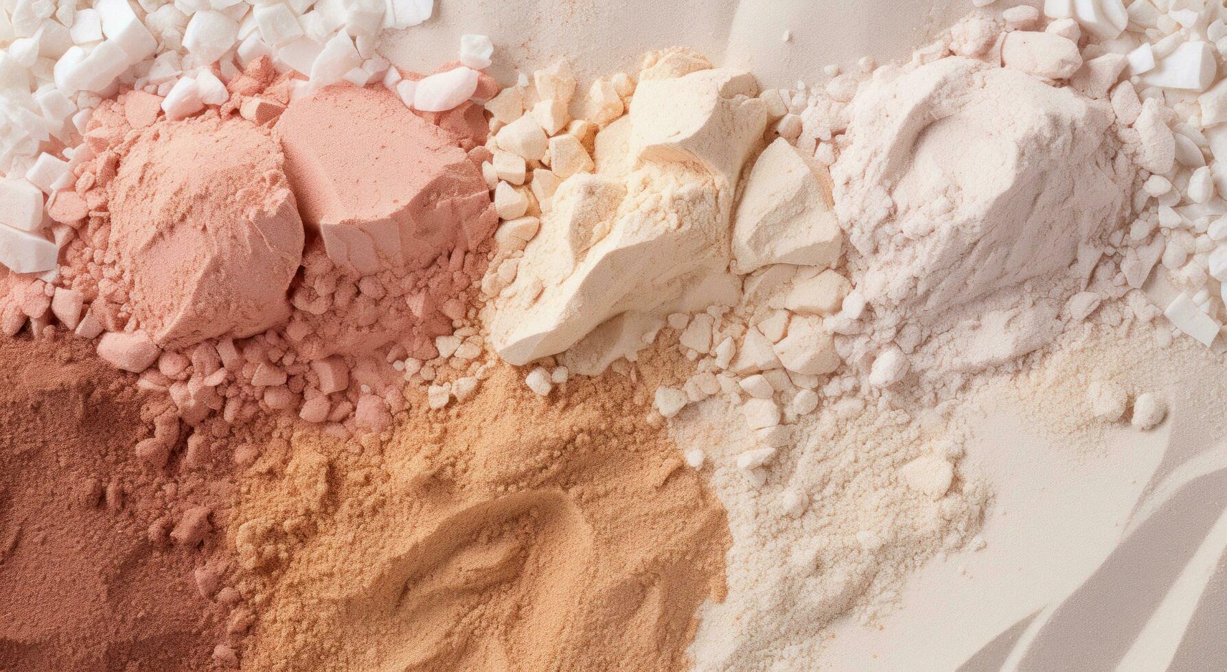 AI generated a close up of sand with white and pinks in the background photo
