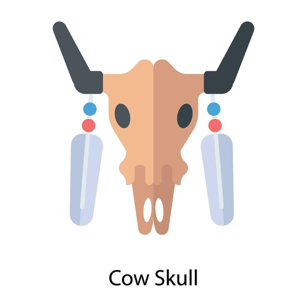 Trendy Cow Skull vector