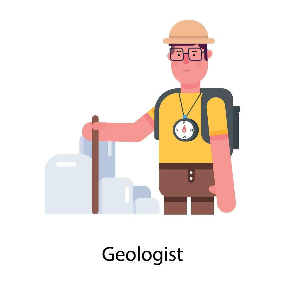 Trendy Geologist Concepts vector