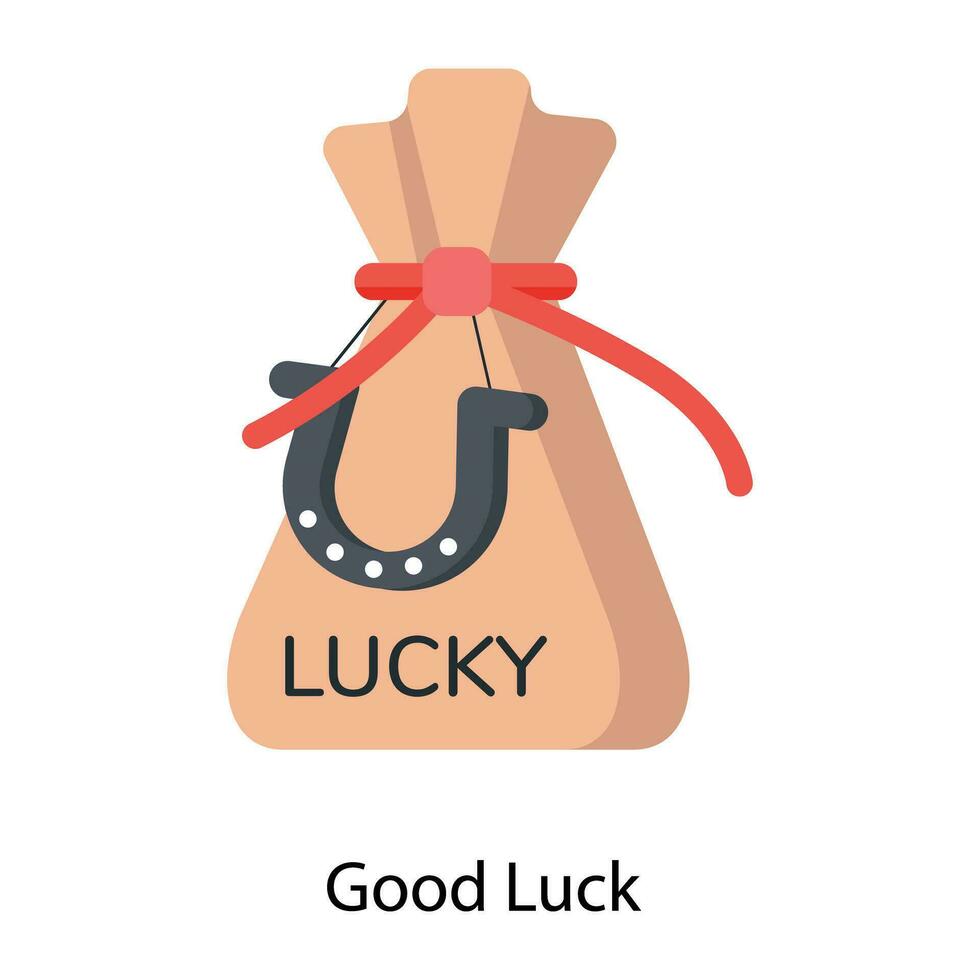 Trendy Good Luck vector