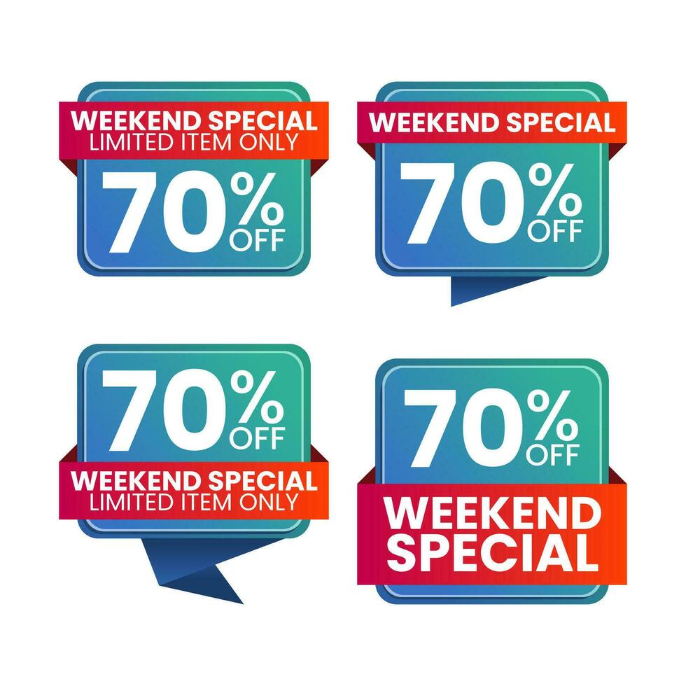 Discount sale label collection vector