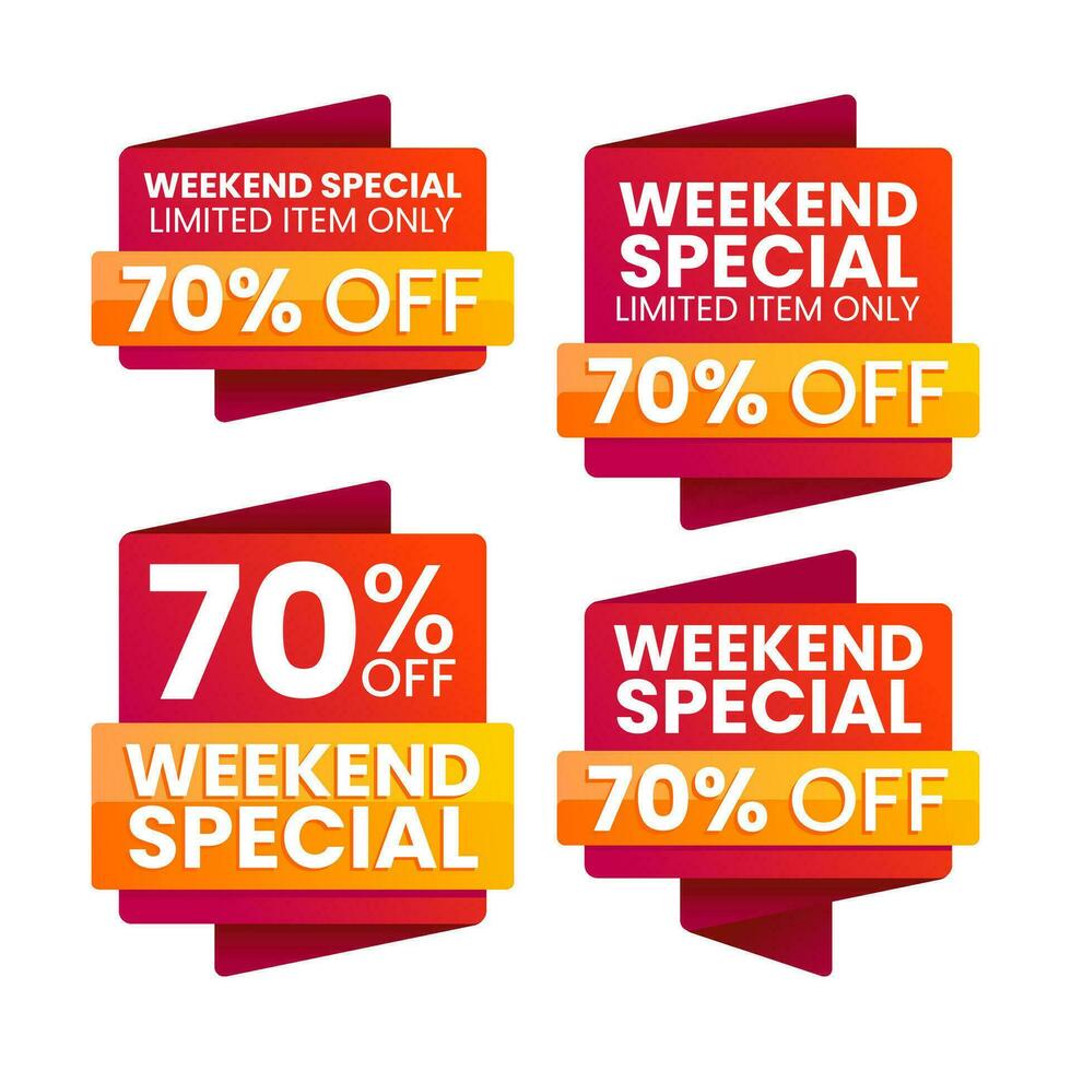 Discount sale label collection vector
