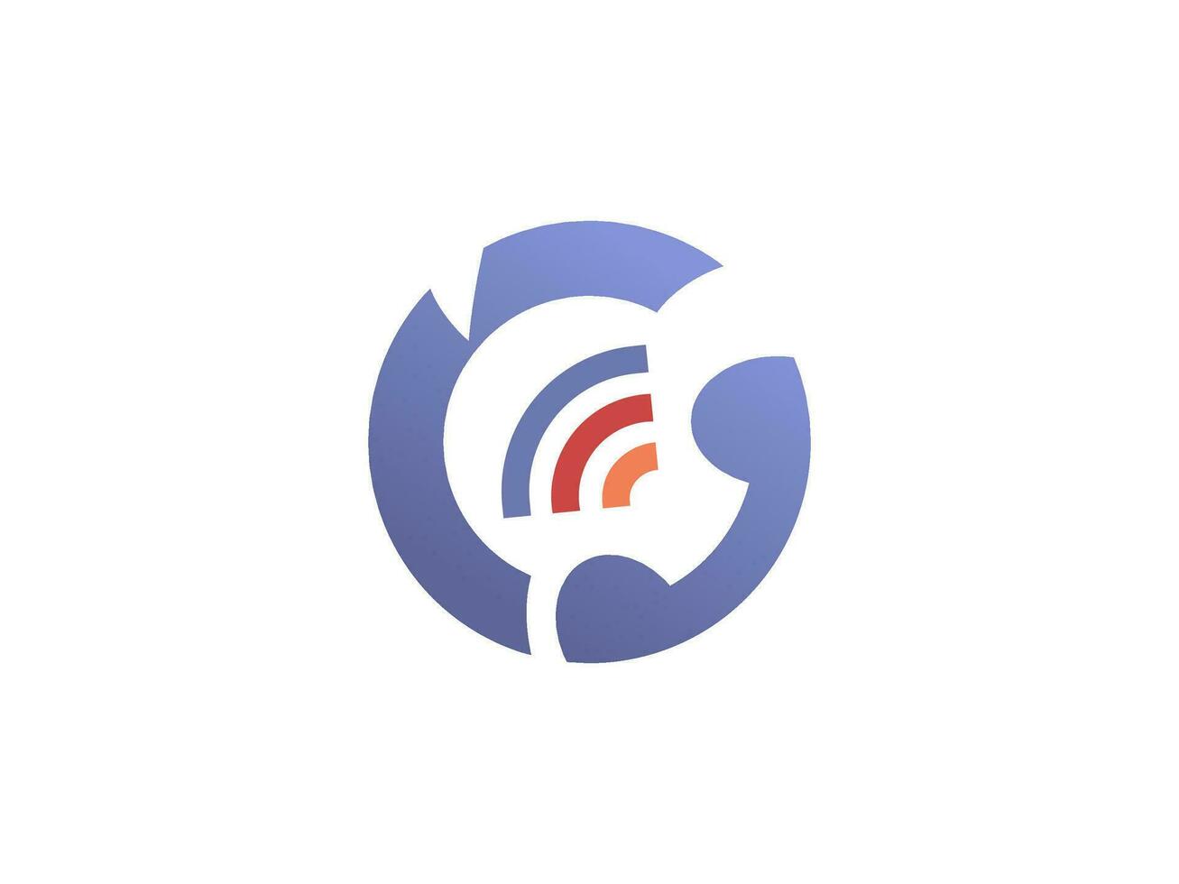 Phone call logo. phone with signal logo. connection symbol vector