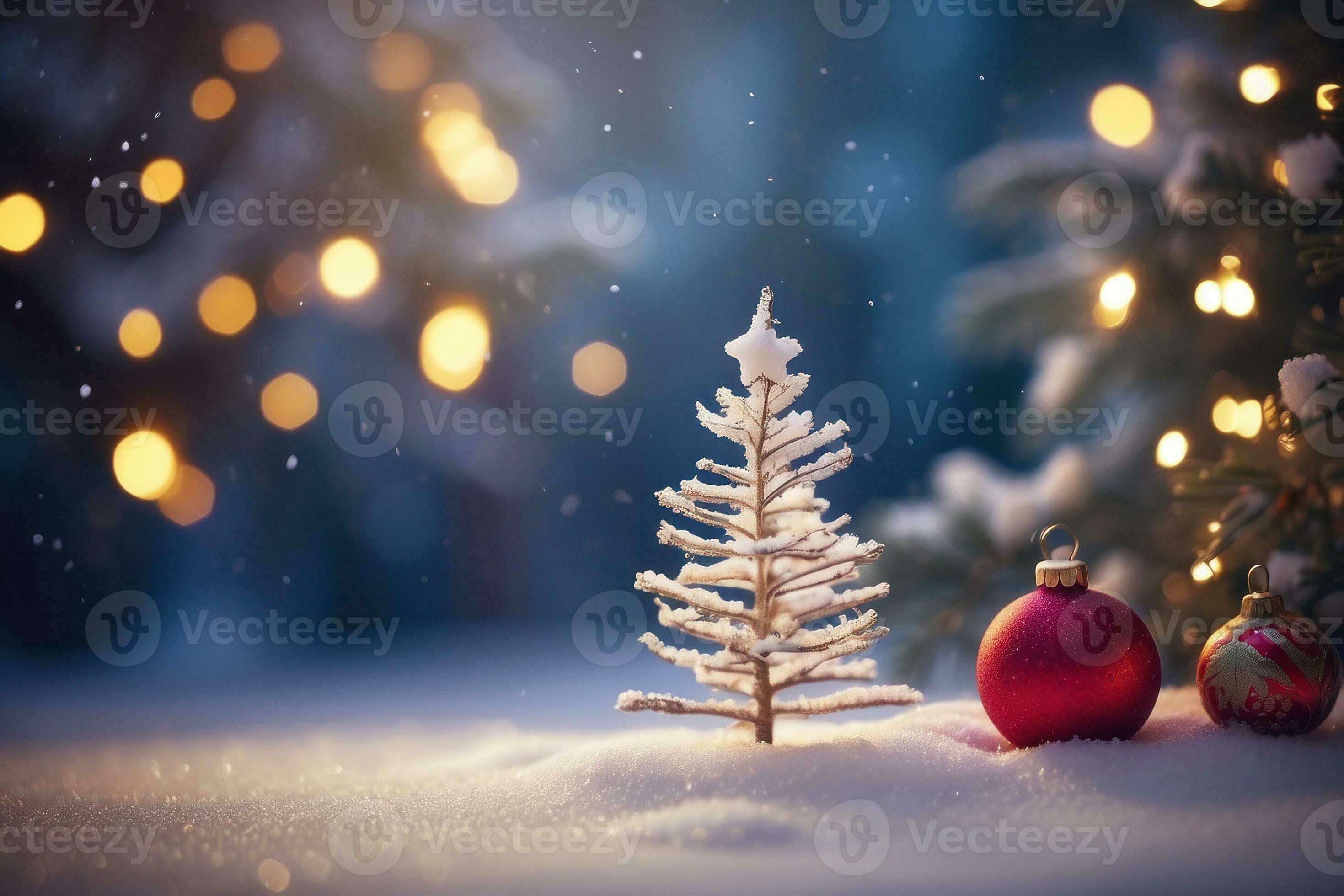 AI generated Festive Holiday Photo Transformation Snow Twigs and Enchanting Bokeh Generative by 