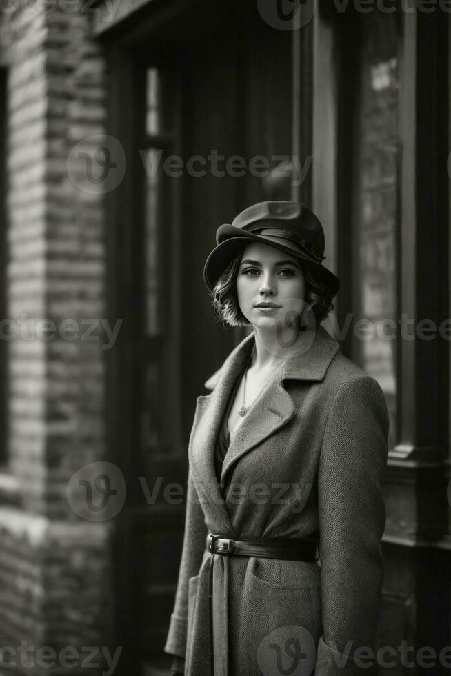 ai generado Clásico glamour, posando en 1920 estilo generativo por ai foto