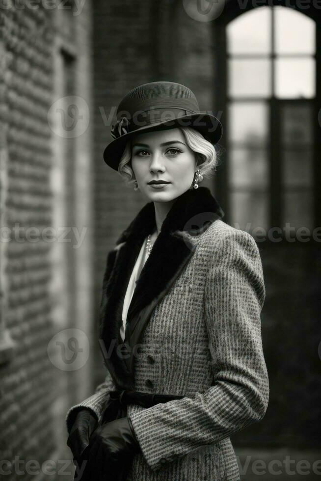 ai generado Clásico glamour, posando en 1920 estilo generativo por ai foto