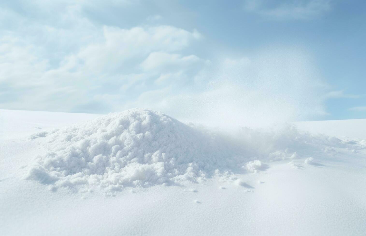 AI generated a close up photo of white snow texture