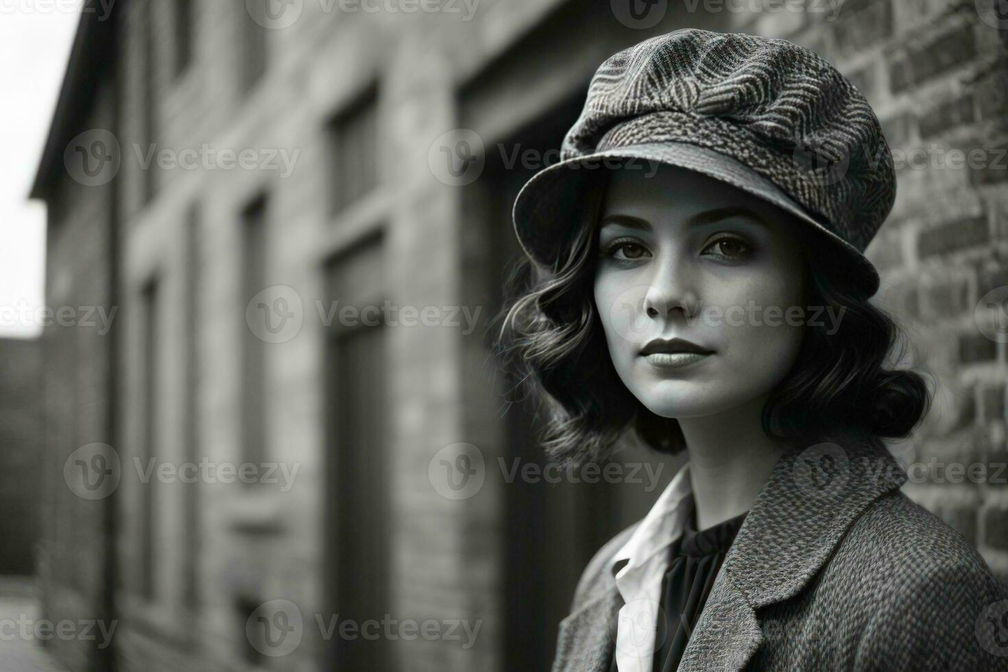 AI generated Vintage Glamour, Posing in 1920s Style Generative by AI photo