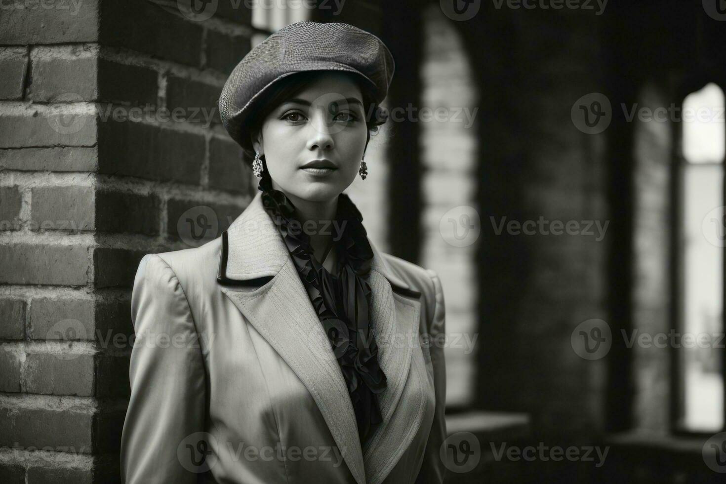 AI generated Vintage Glamour, Posing in 1920s Style Generative by AI photo