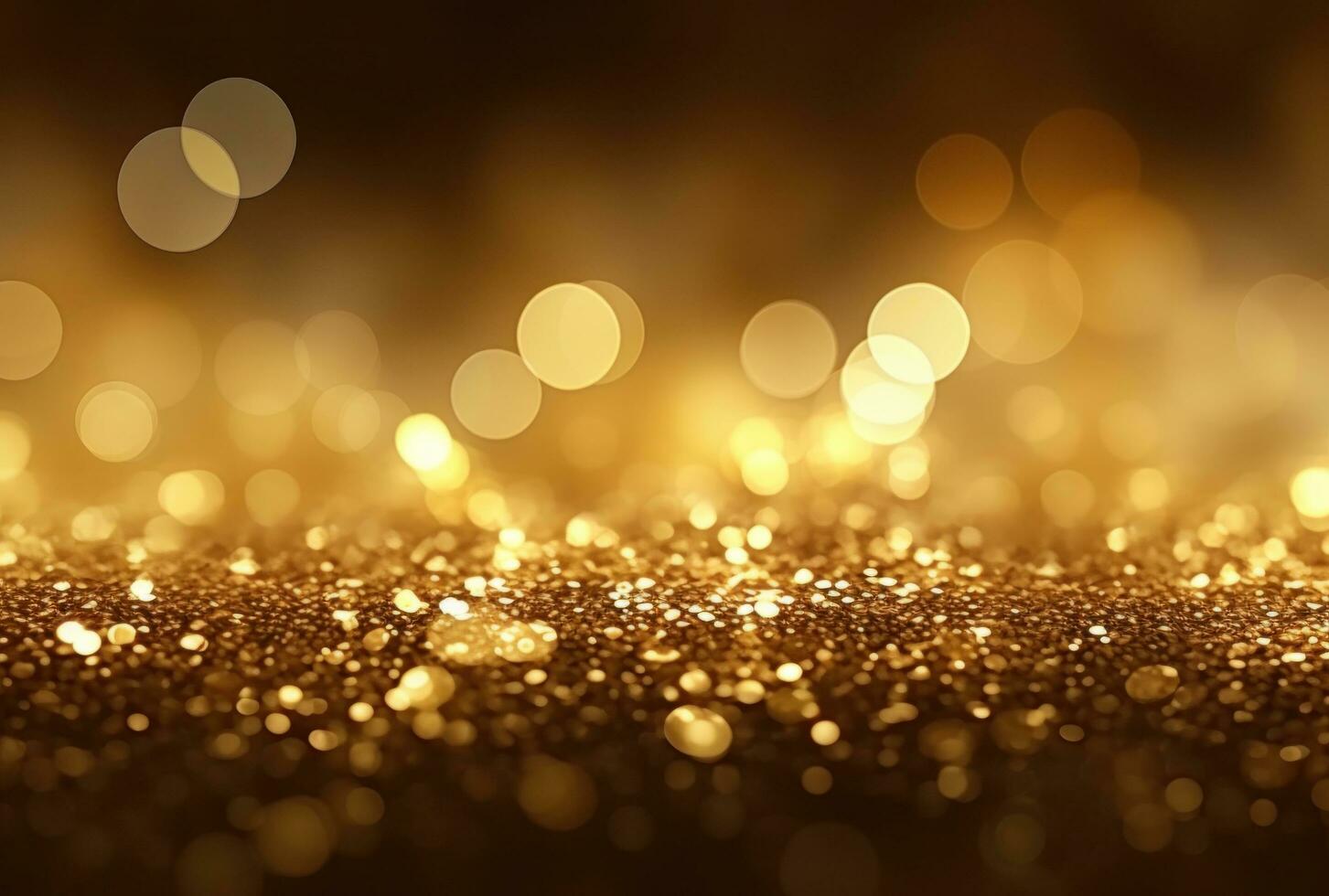 AI generated christmas gold shimmer glitter glitter background photo