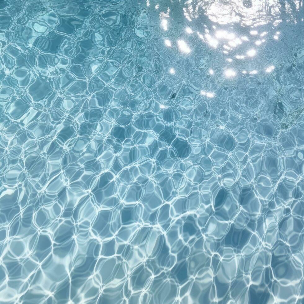 AI generated top view of the surface of swimming pool water photo