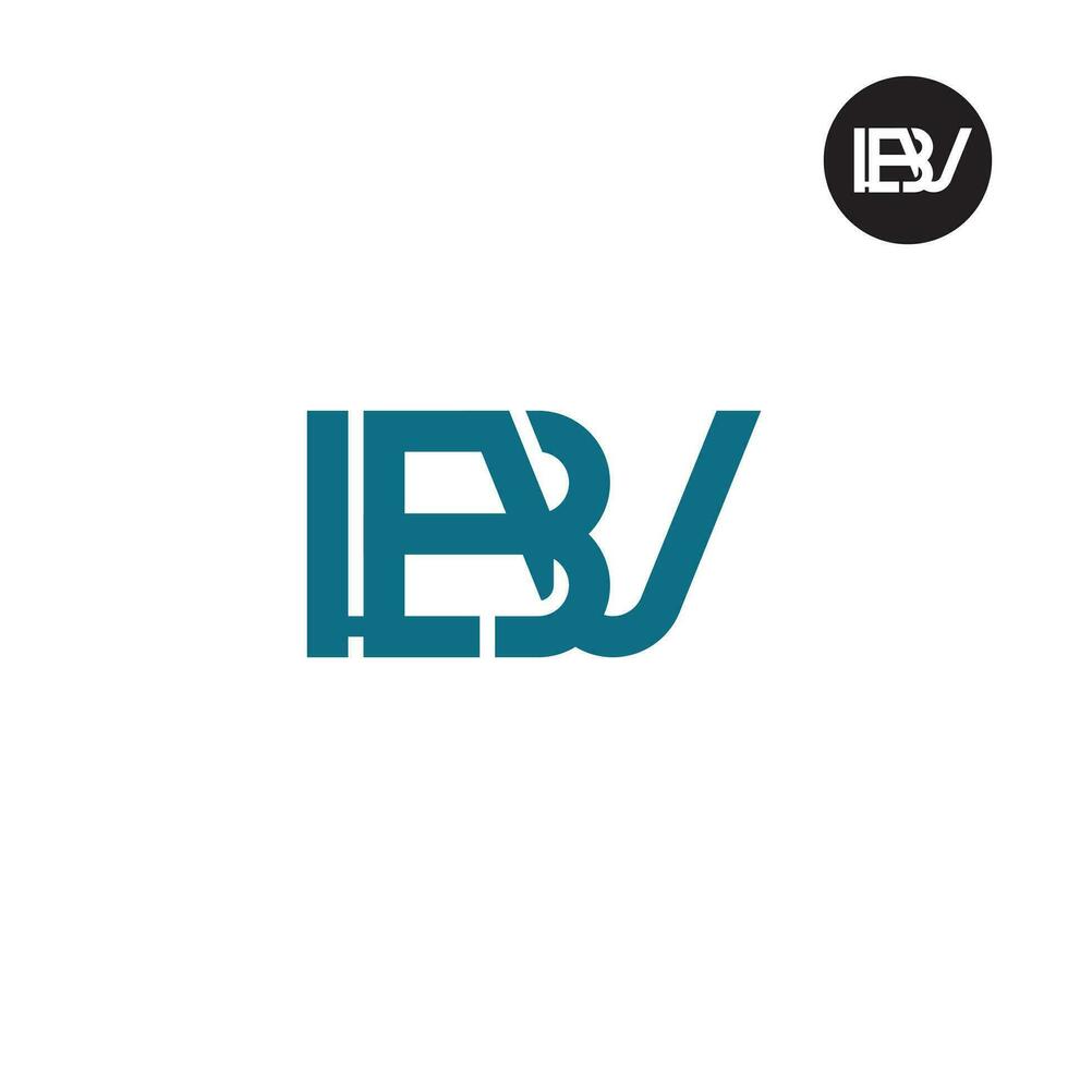 Letter LBV Monogram Logo Design vector