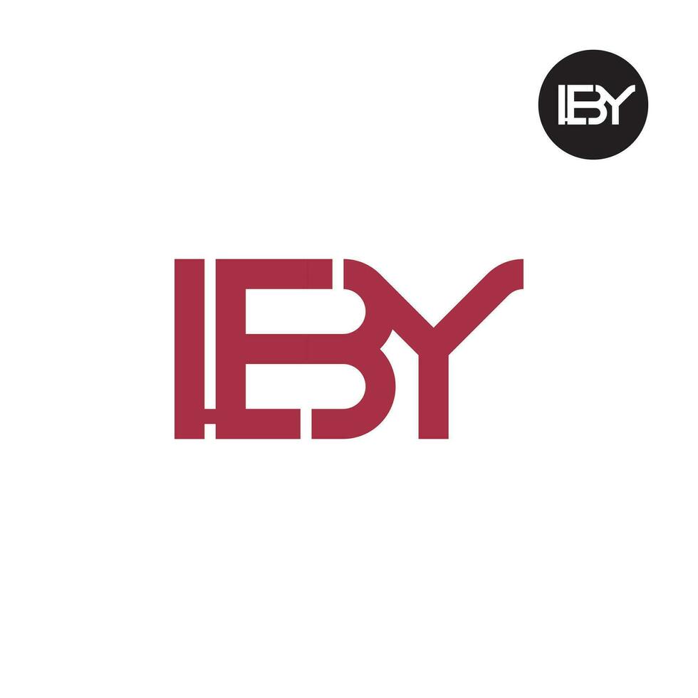 letra lby monograma logo diseño vector