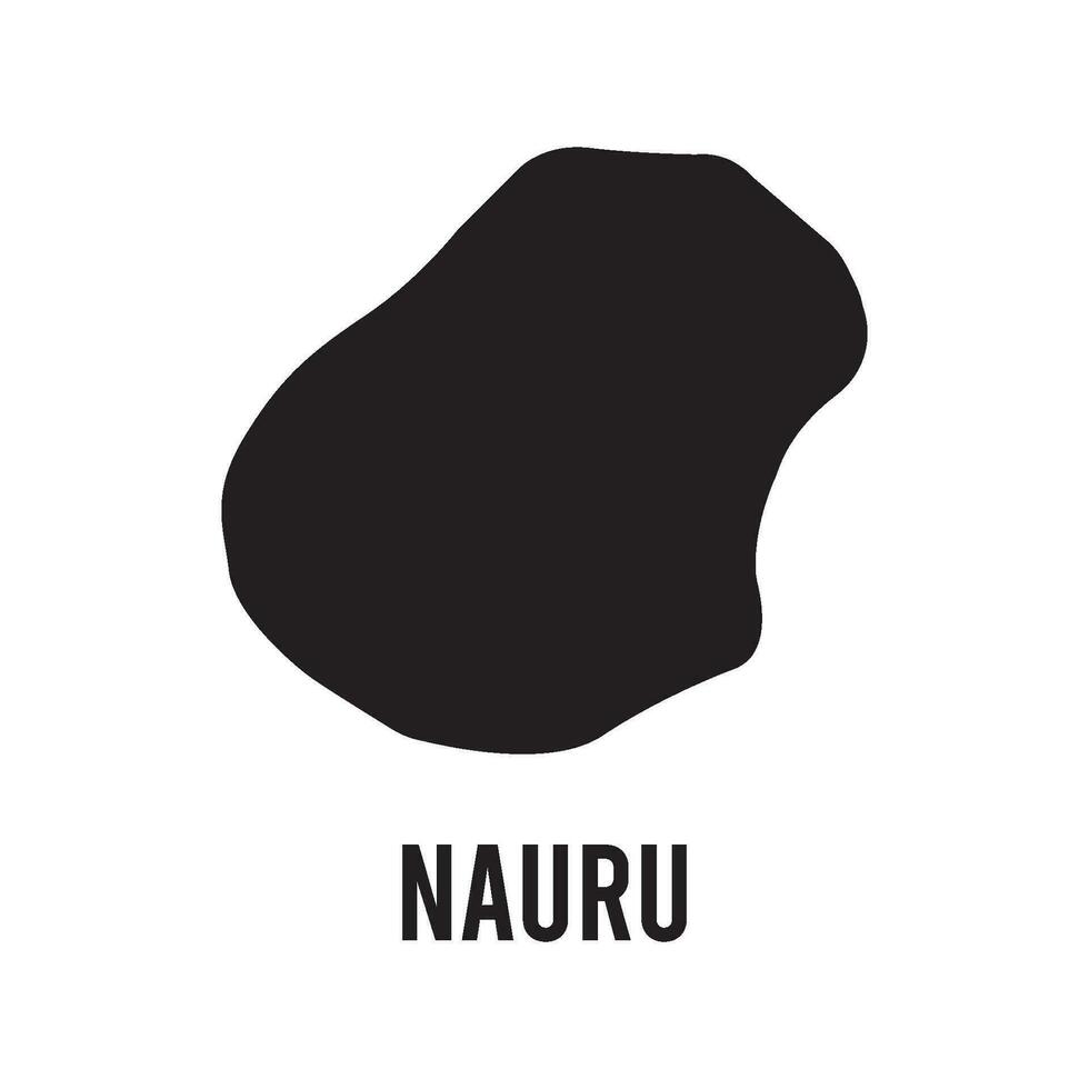 nauru mapa icono vector