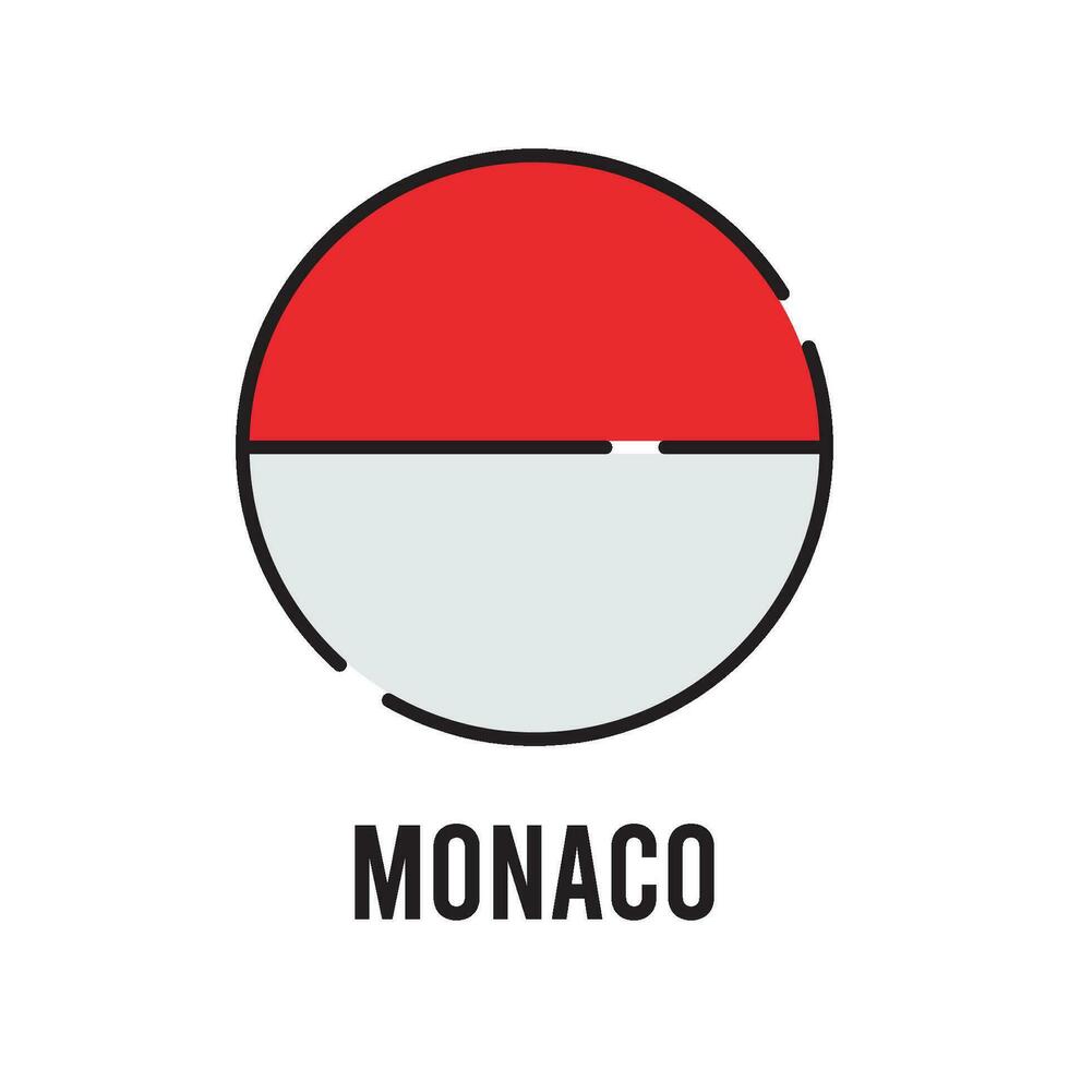 monaco flag icon vector