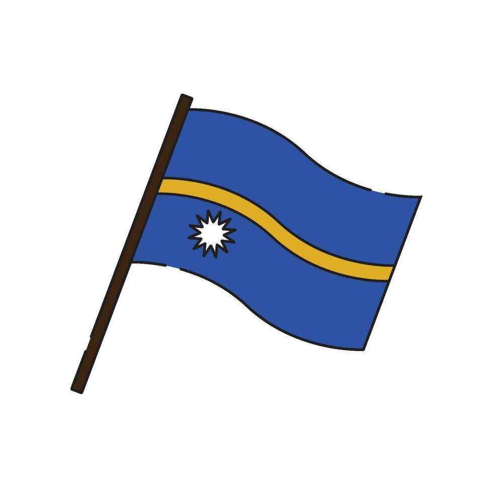 nauru flag icon vector