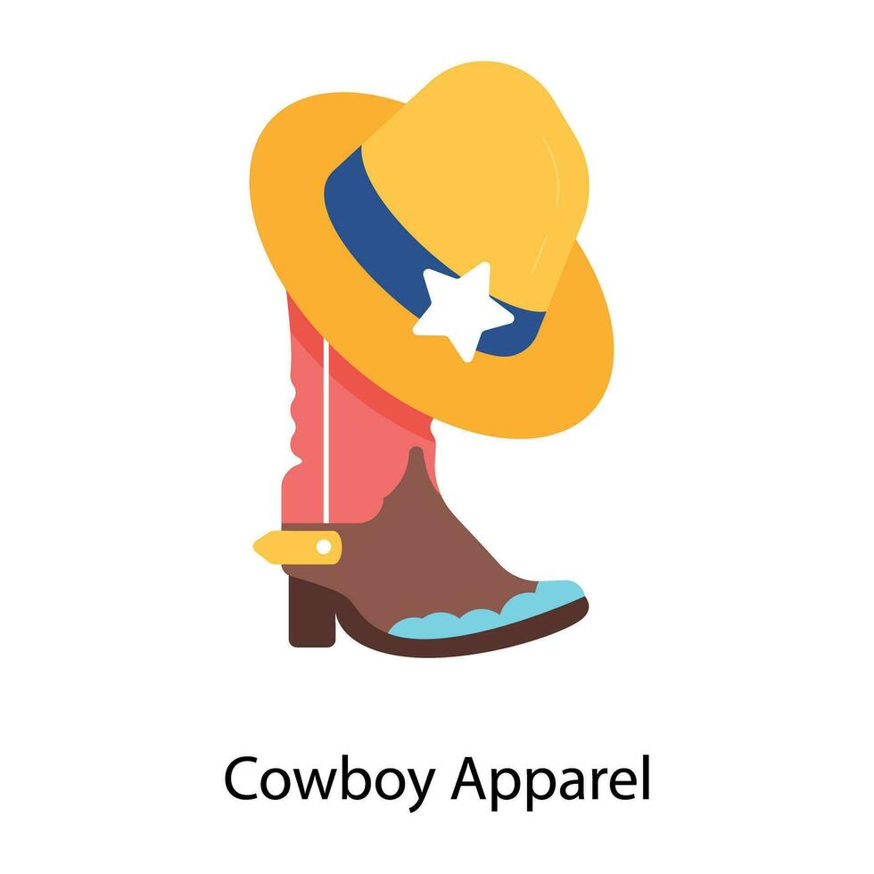 Trendy Cowboy Apparel vector