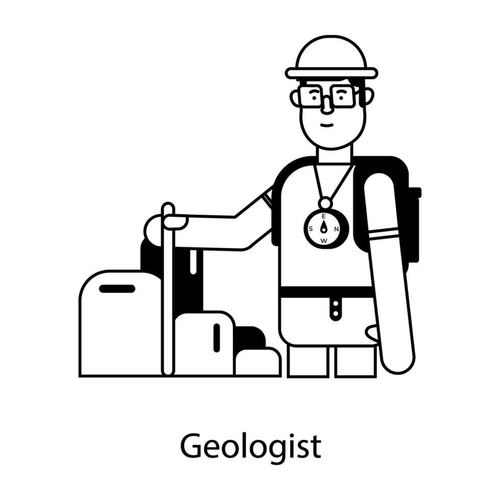 Trendy Geologist Concepts vector