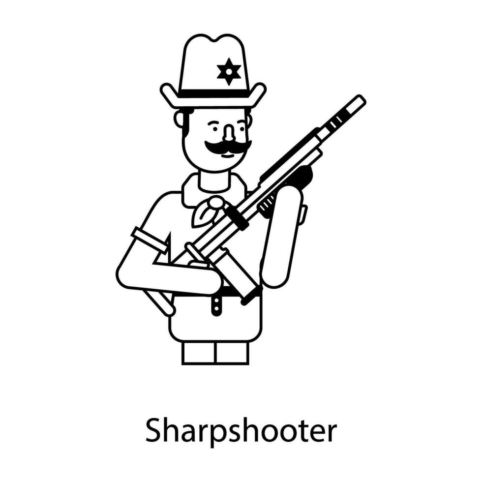 Trendy Sharpshooter Concepts vector