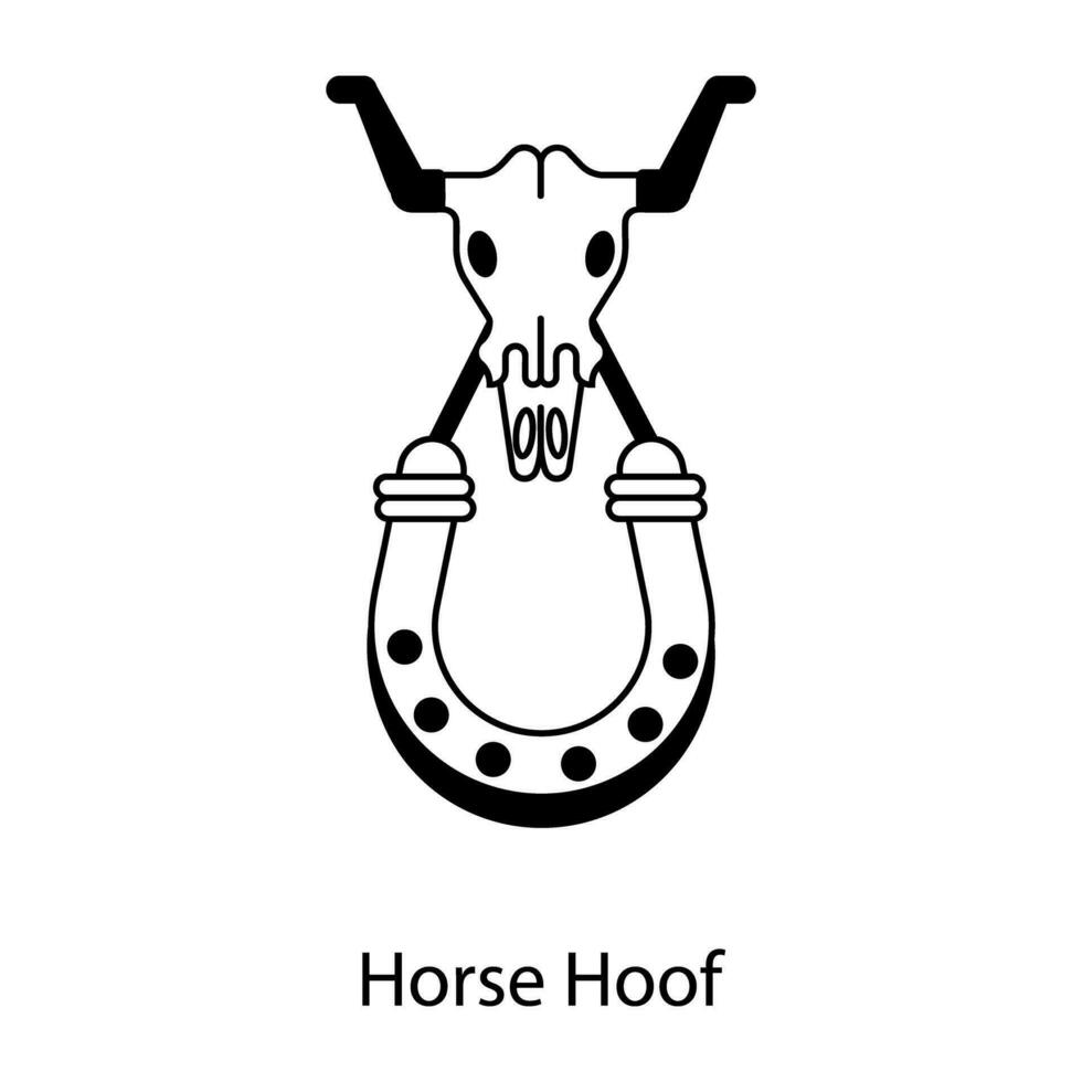 Trendy Horse Hoof vector
