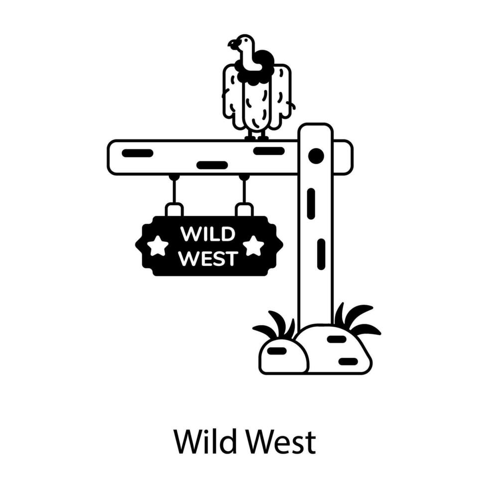 Trendy Wild West vector