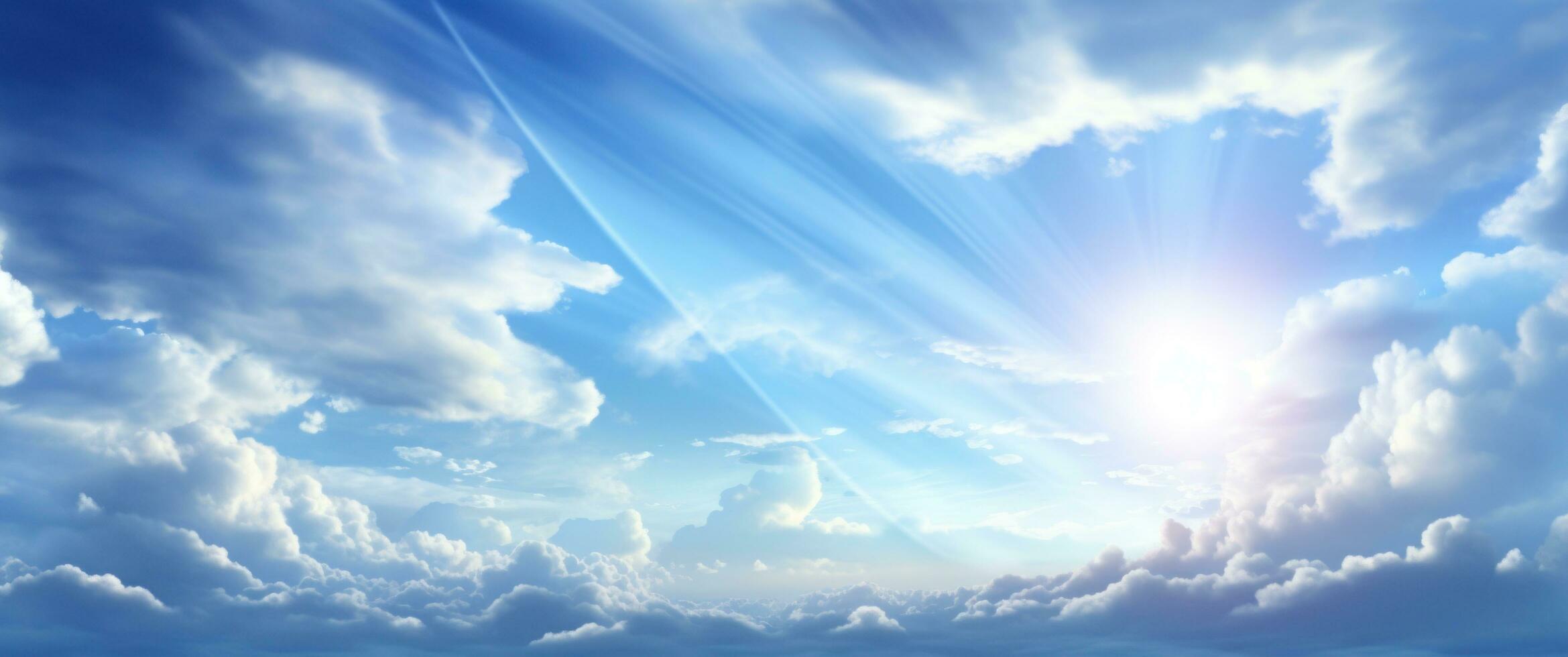 AI generated the clouds and sky are a bright blue photo