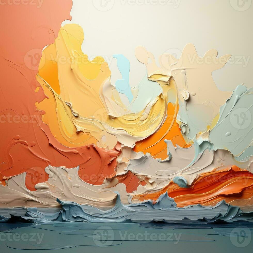 AI Generated abstract watercolor paintings, paint color splotches, abstract colors, minimalism art painting, scene design. Ai Generative. photo