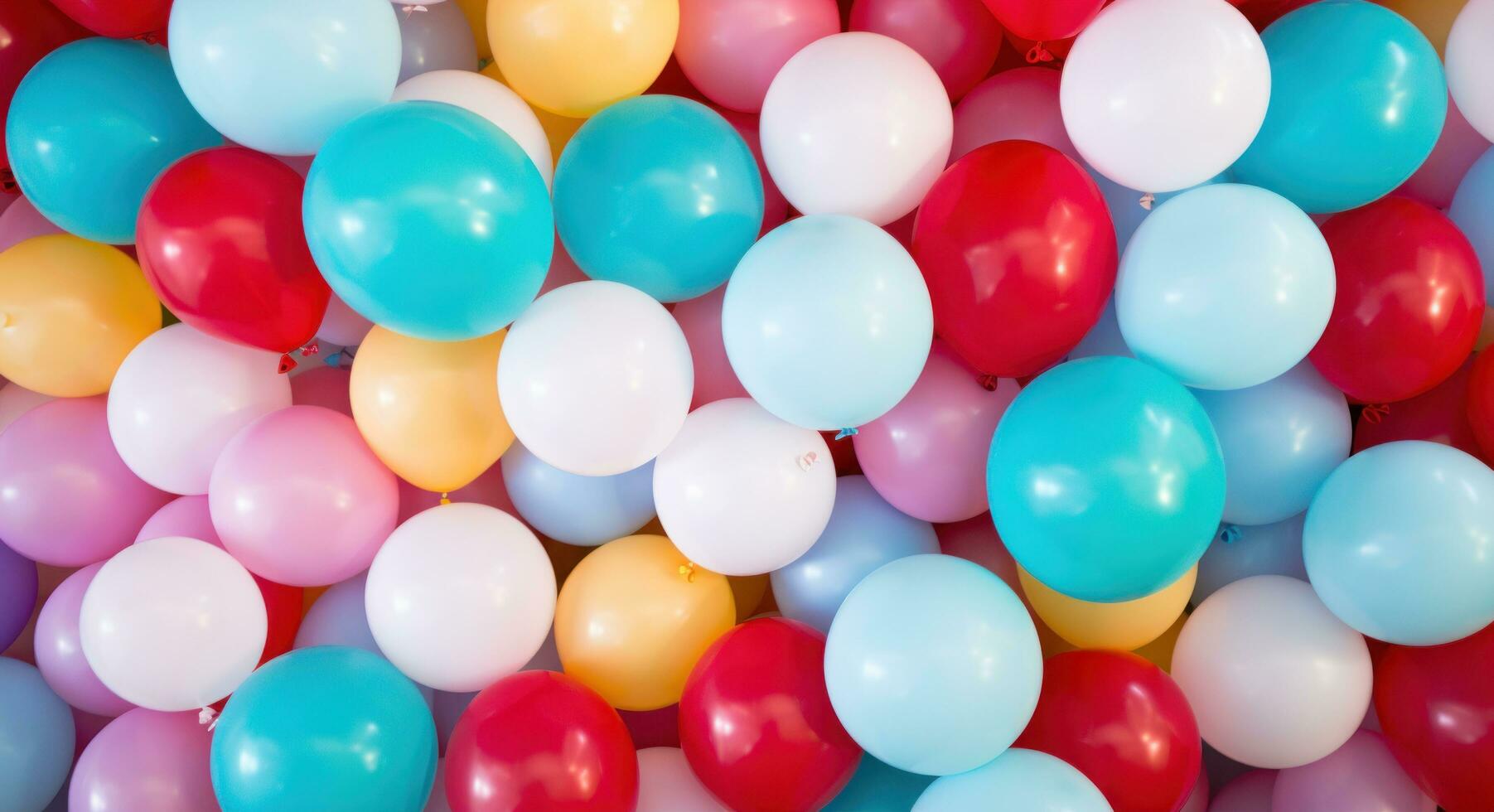 AI generated colorful balloons background texture and background wallpaper photo