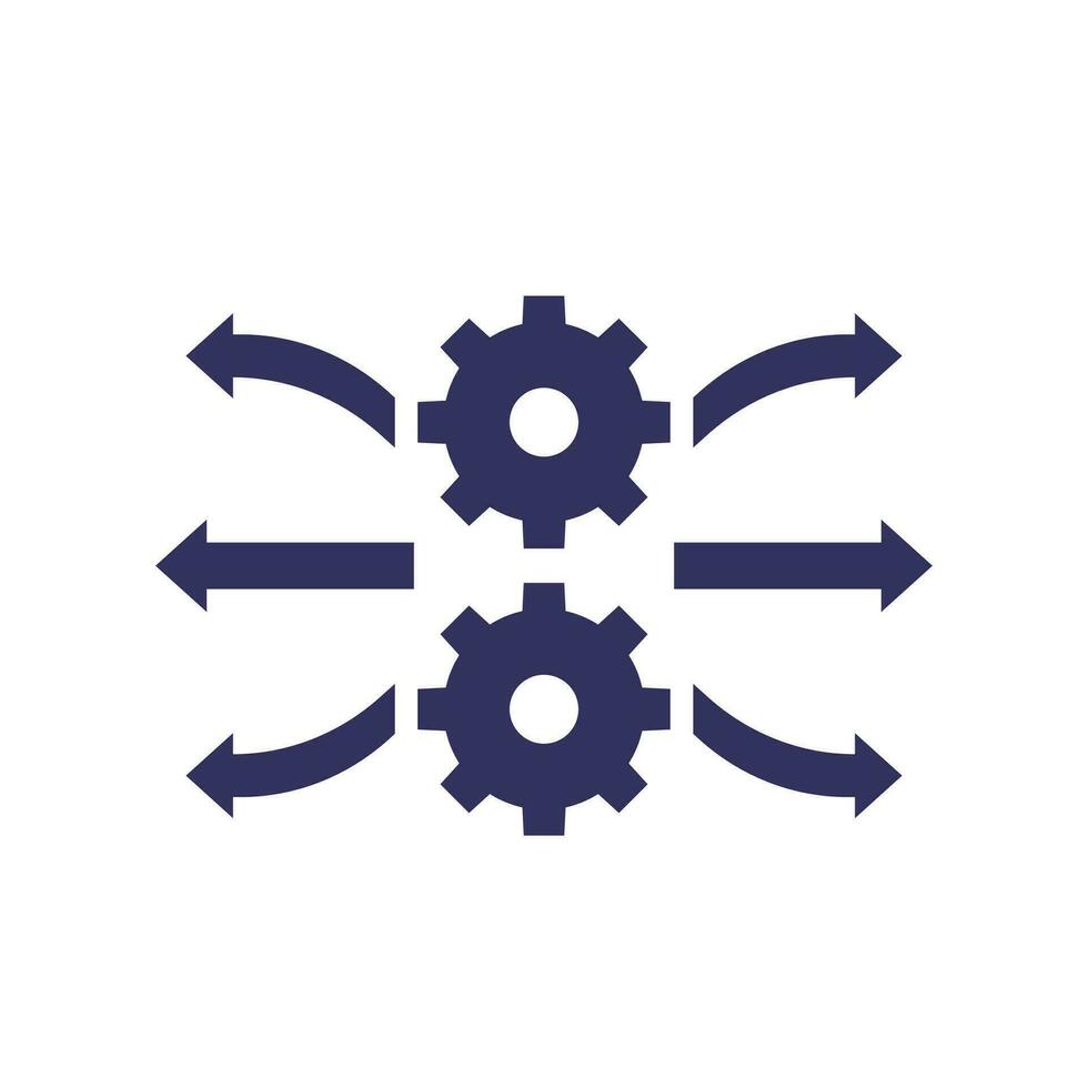 deployment process icon on white vector