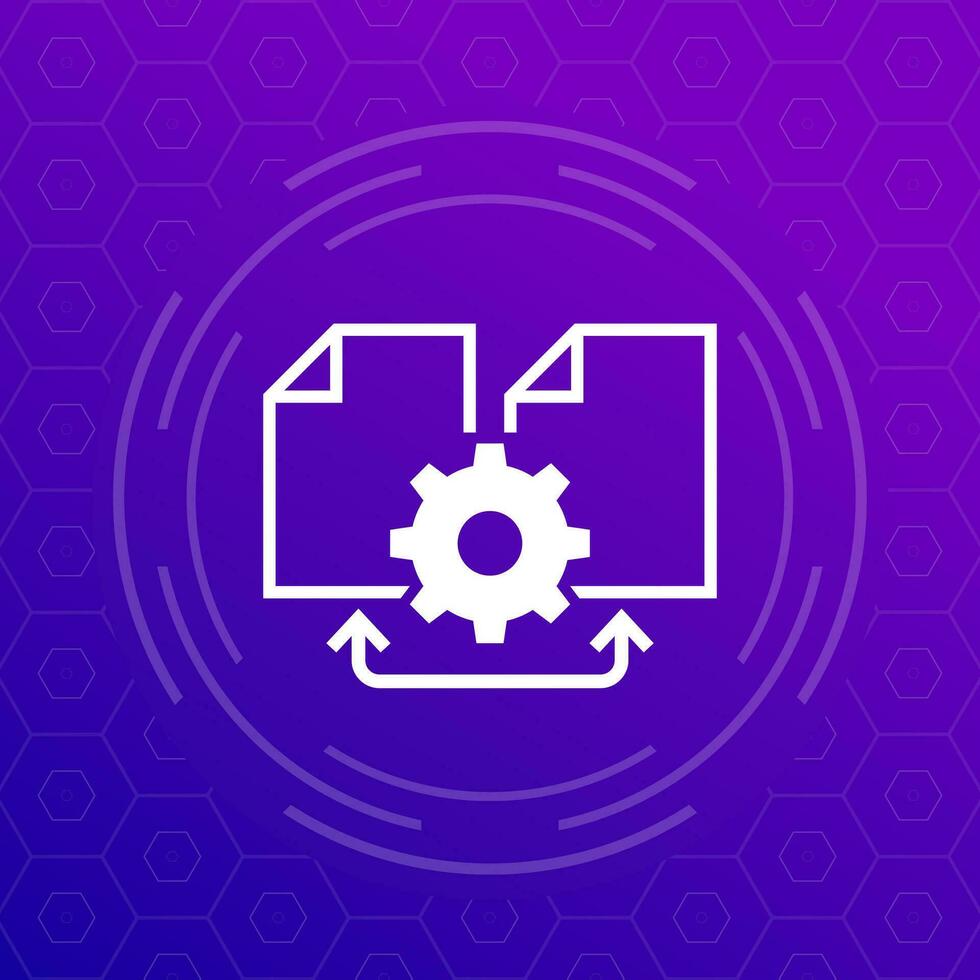 reconciliation of files icon for web vector