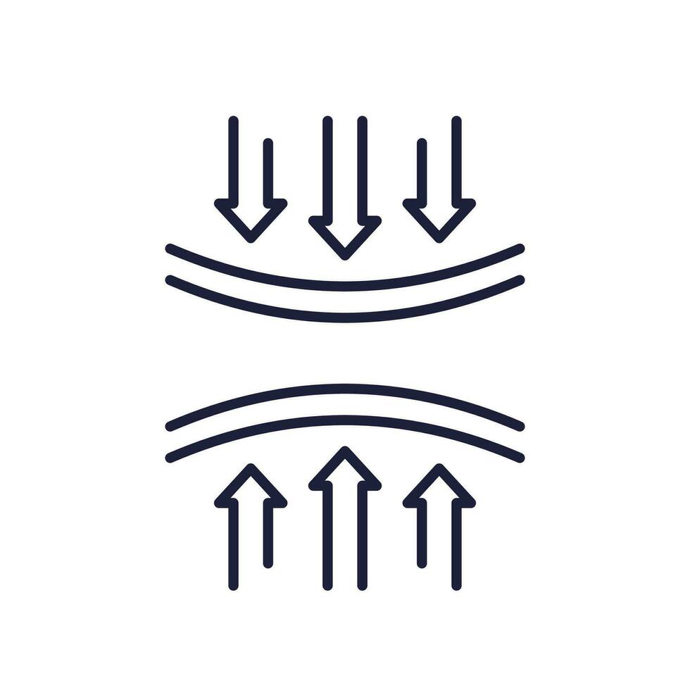 compression icon, line vector sign