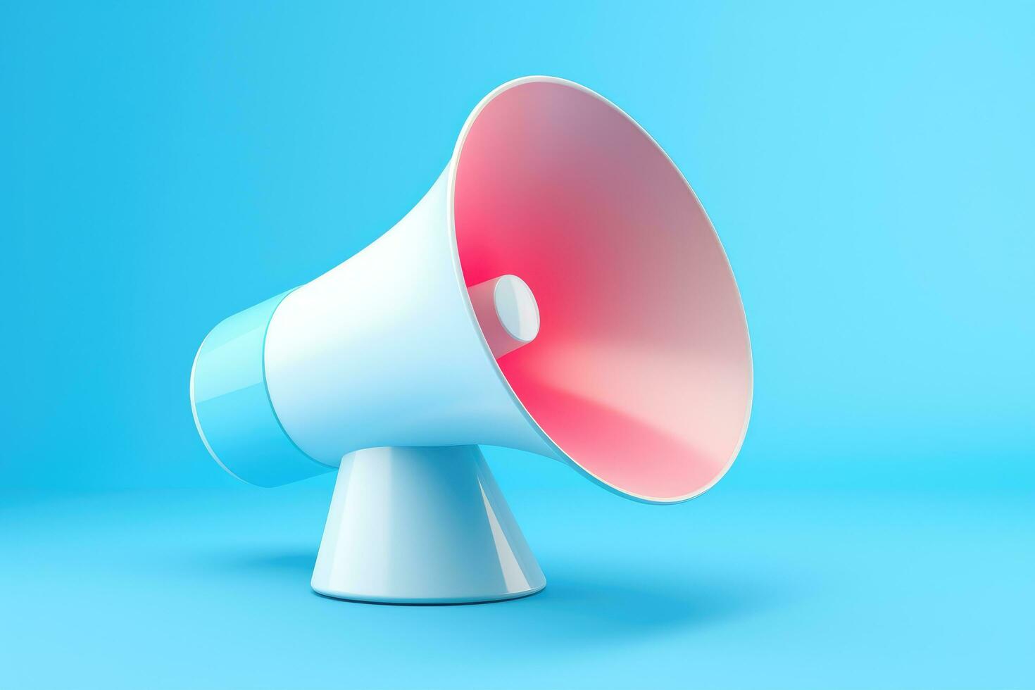 AI generated a megaphone on a blue background photo