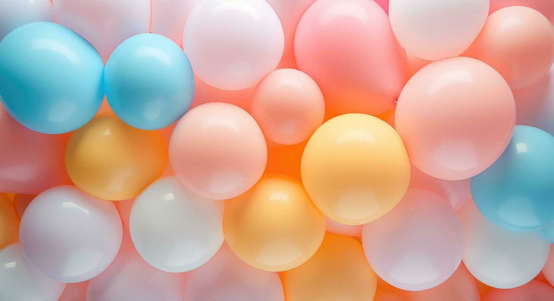 AI generated a group of colorful balloons in different colors photo